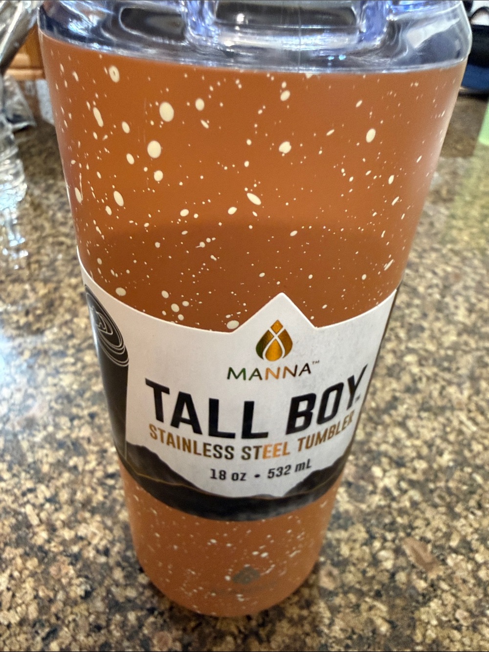 New Manna Stainless Steel Tumbler Tall Boy 18oz